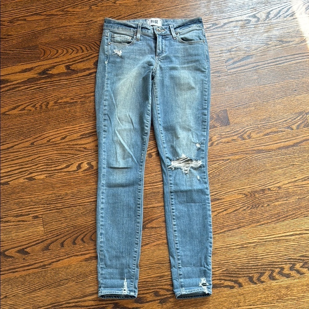 Z PAIGE Women’s 24 Distressed Blue Skinny Jeans